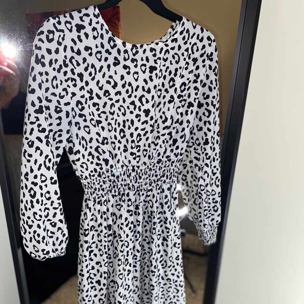 White Cheetah Dress